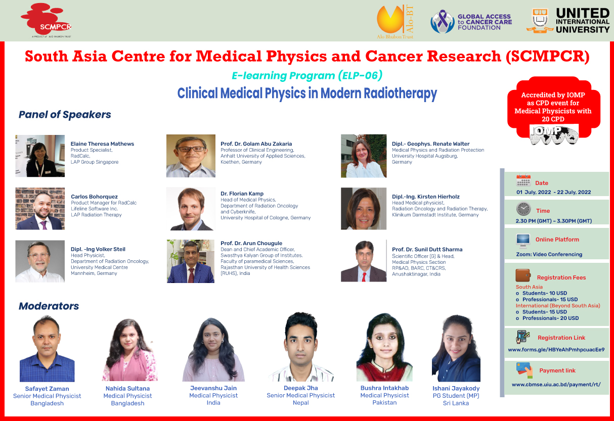 E-Learning Program on Clinical Medical Physics in Modern Radiotherapy